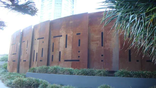 COR-TEN steel landscape feature